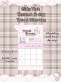 Pink Kawaii Travel Itinerary Planner | 3-Day, 7-Day Trip Organizer (Canva travel Template, PDF)